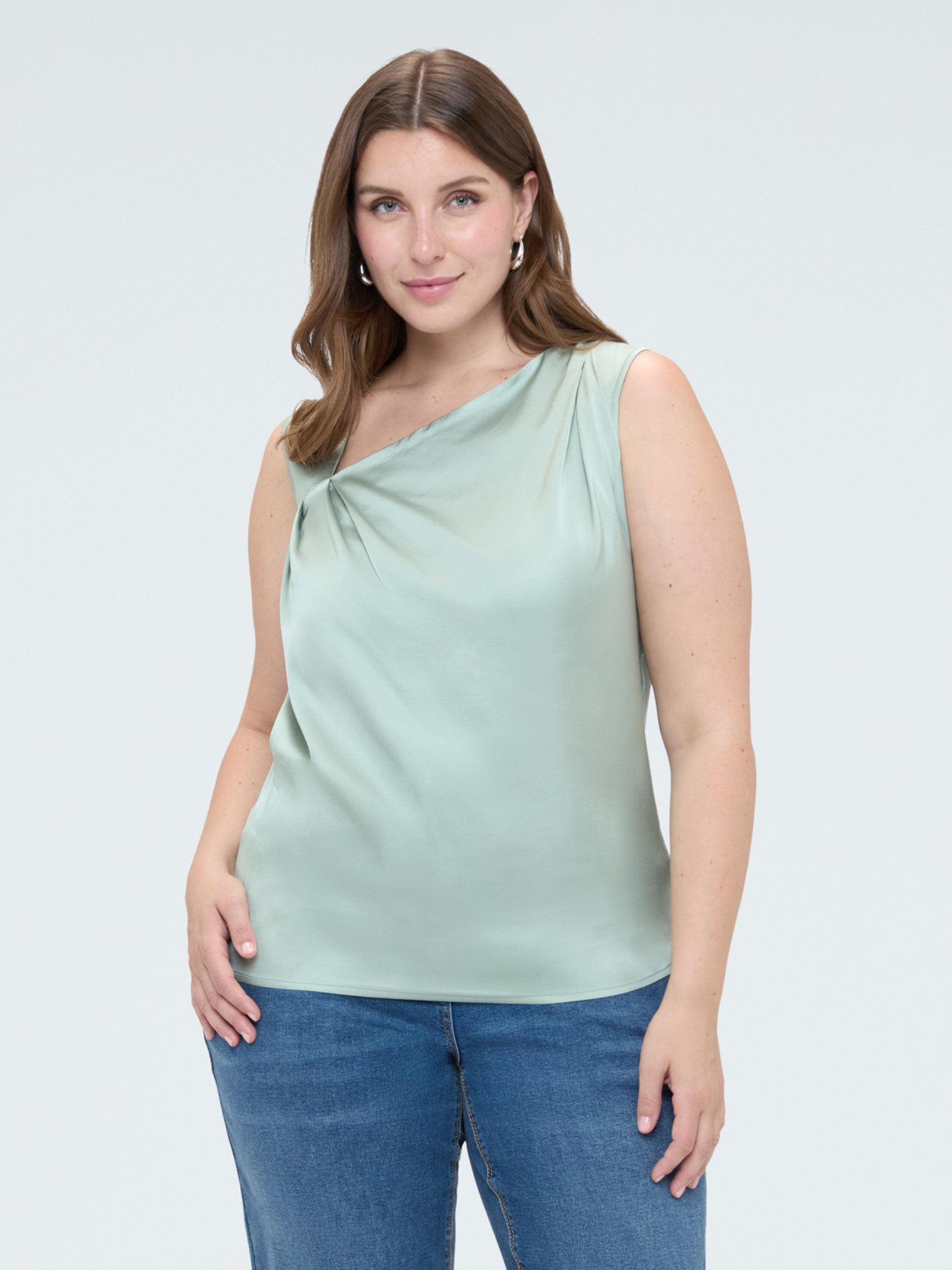 Blouse avec drapé asymétrique, FIORELLA RUBINO