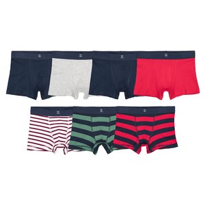 Pack of 7 Boxers in Cotton LA REDOUTE COLLECTIONS image