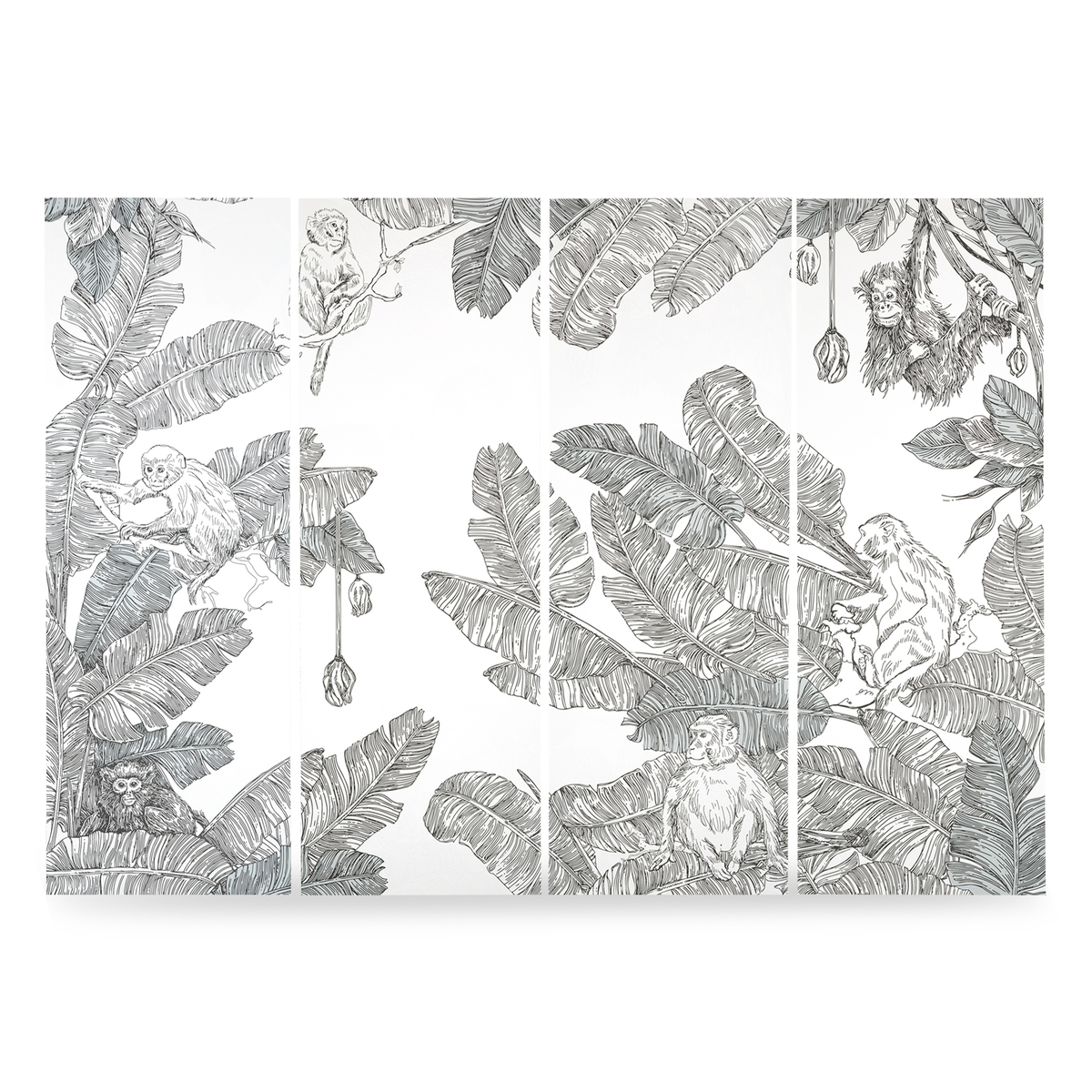 Product photograph of Iquitos 3 5m Panoramic Jungle Wallpaper Panels from La Redoute UK.