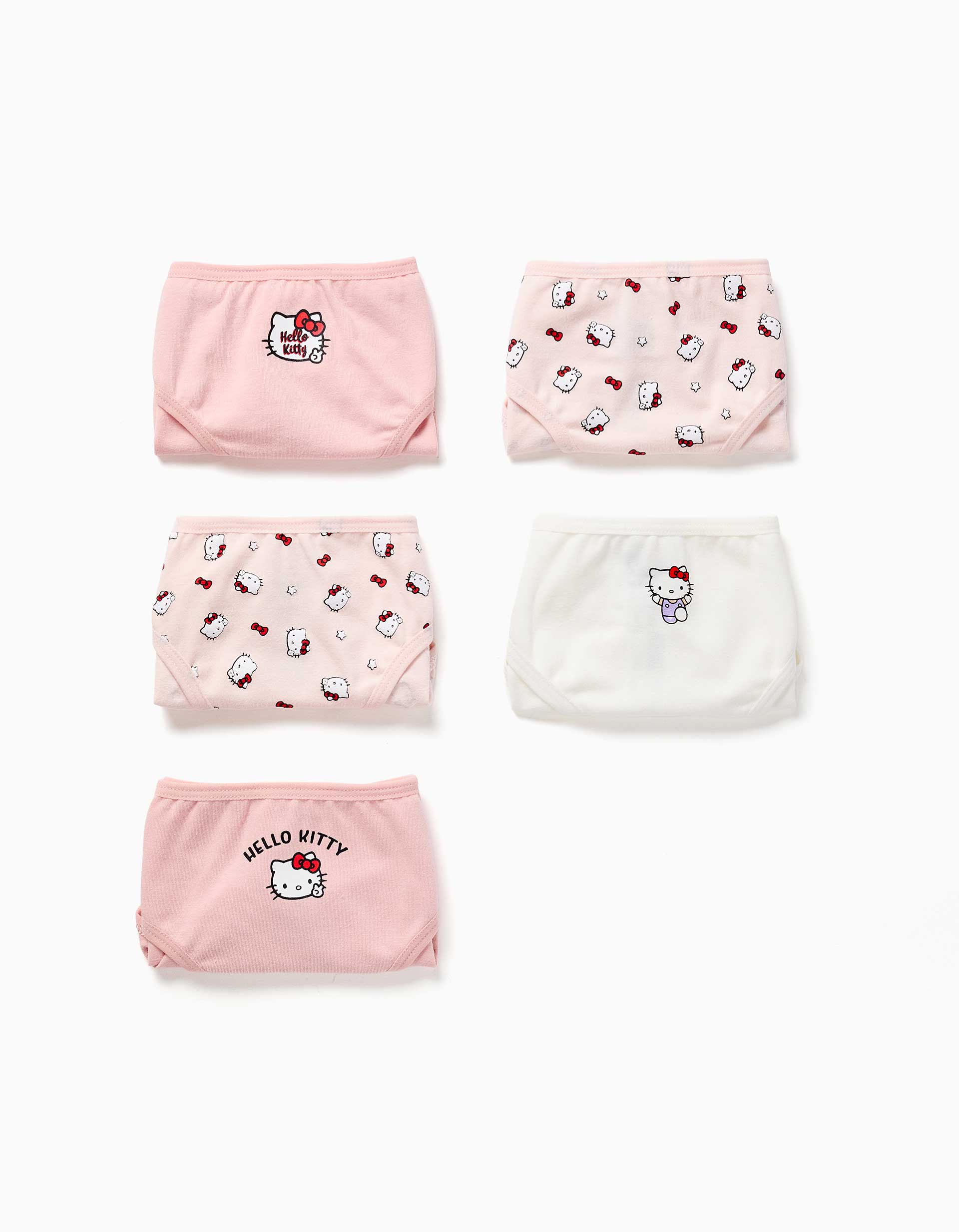 Lot de 5 culottes en coton avec imprimés Hello Kitty, ZIPPY