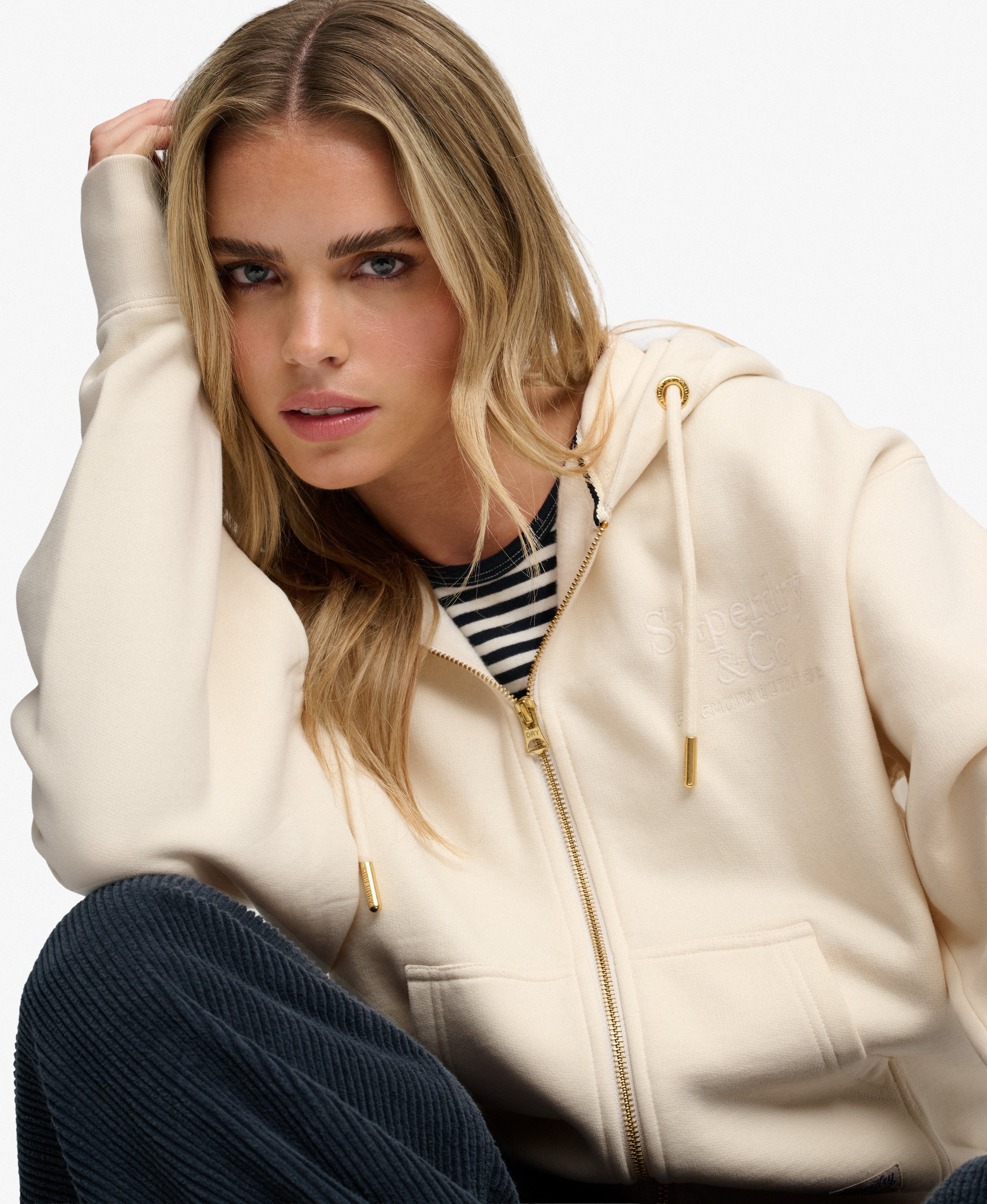 Sweat à capuche zippé Luxe Casual, SUPERDRY