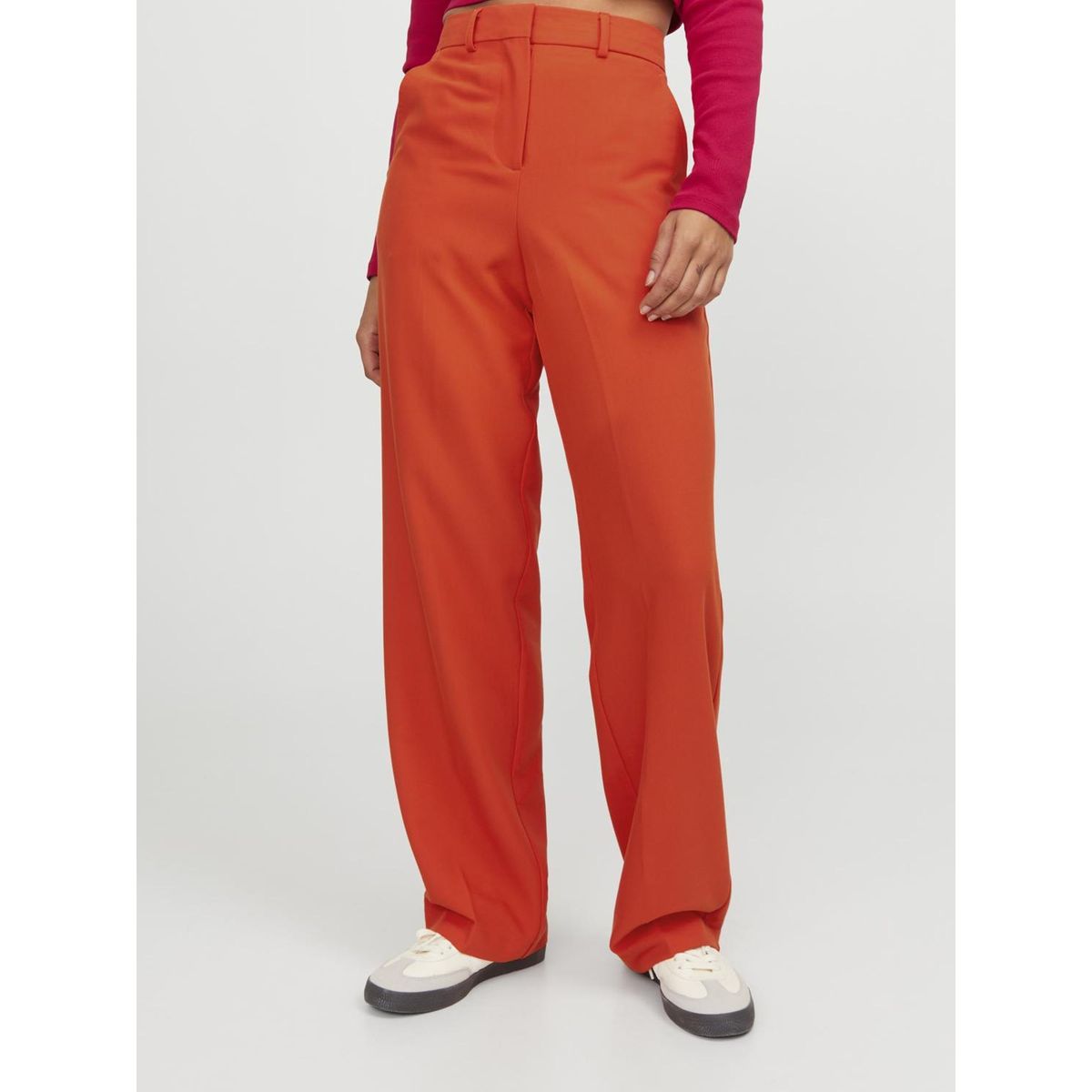 Pantalon taille top haute bordeaux