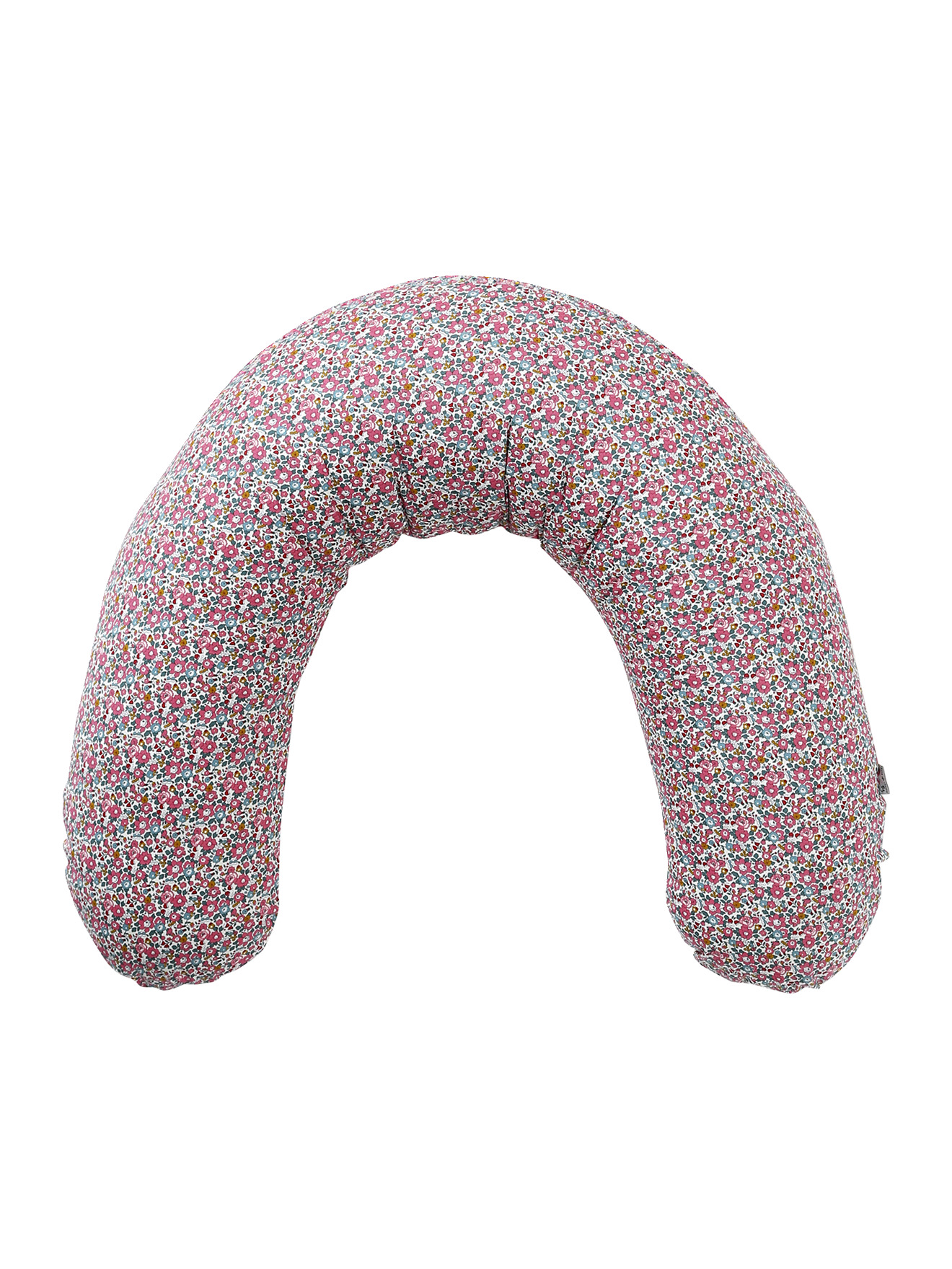 Coussin et housse d'allaitement gaze coton et Liberty, ENVIE DE FRAISE