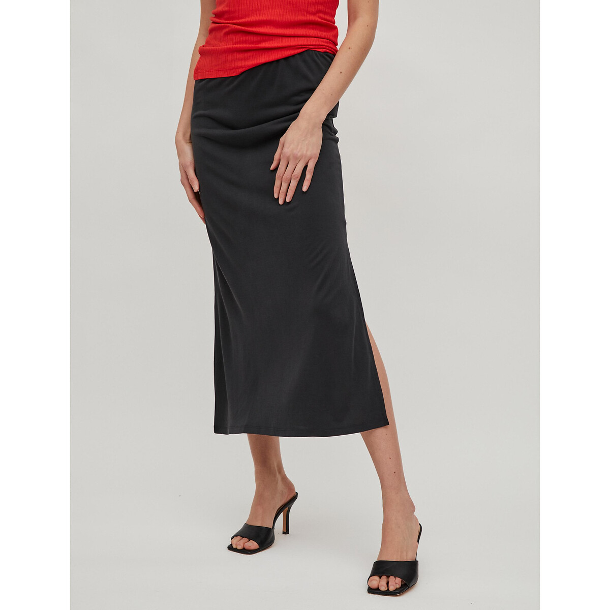 Image of High Waist Midi Skirt