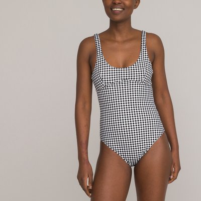 Recycled Gingham Racerback Swimsuit LA REDOUTE COLLECTIONS