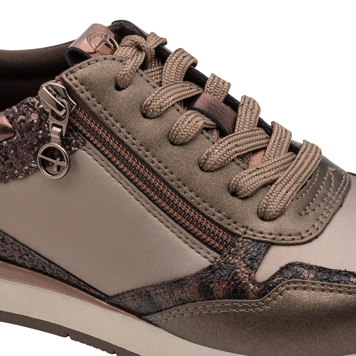Tamaris Zapatillas deportivas con estampado de leopardo y cremallera — foto 4