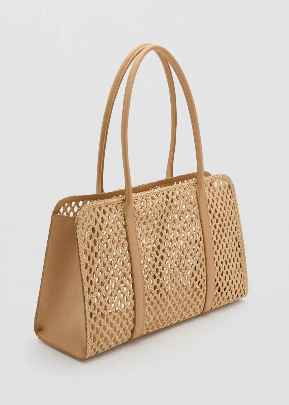 Sac porté épaule tressé, MANGO