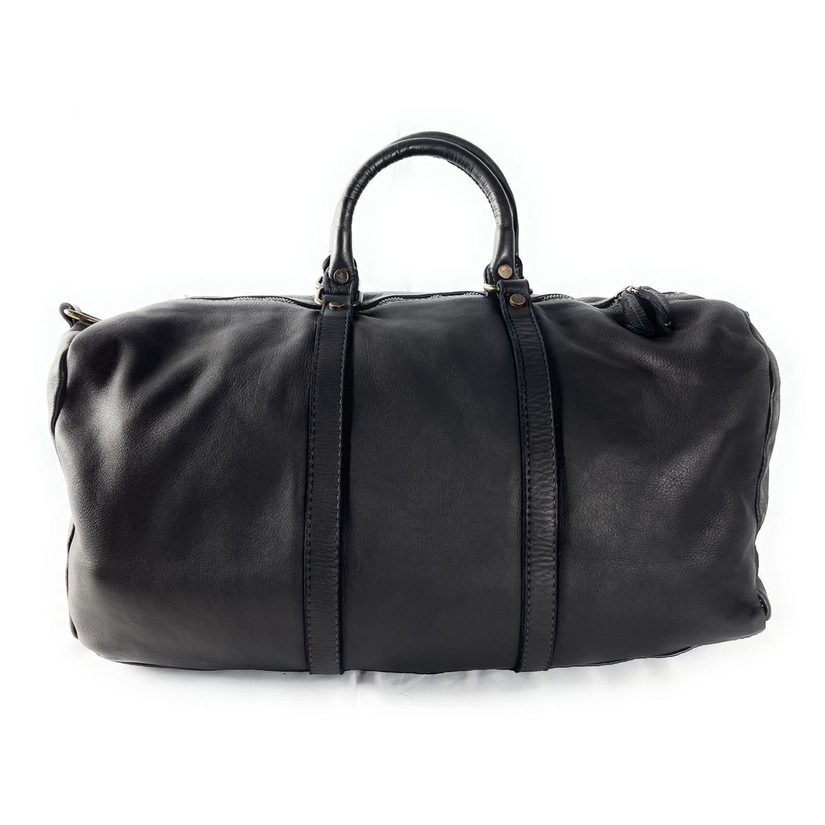 Sac de voyage en cuir italien karnak noir Oh My Bag La Redoute
