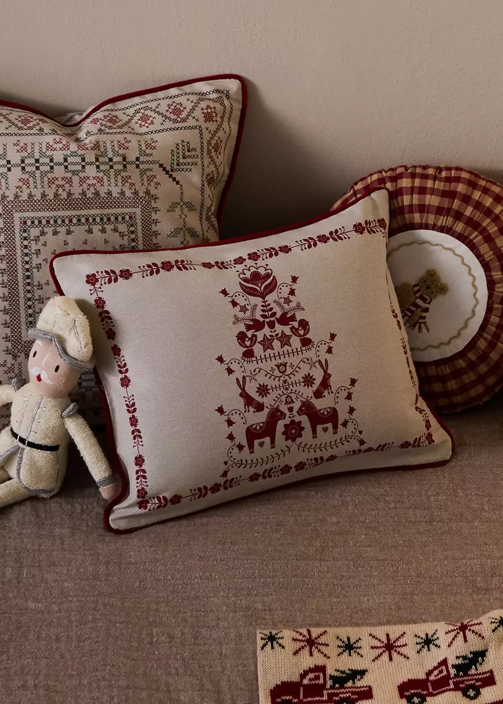 Housse de coussin imprimée Noël 30 x 40 cm, MANGO HOME