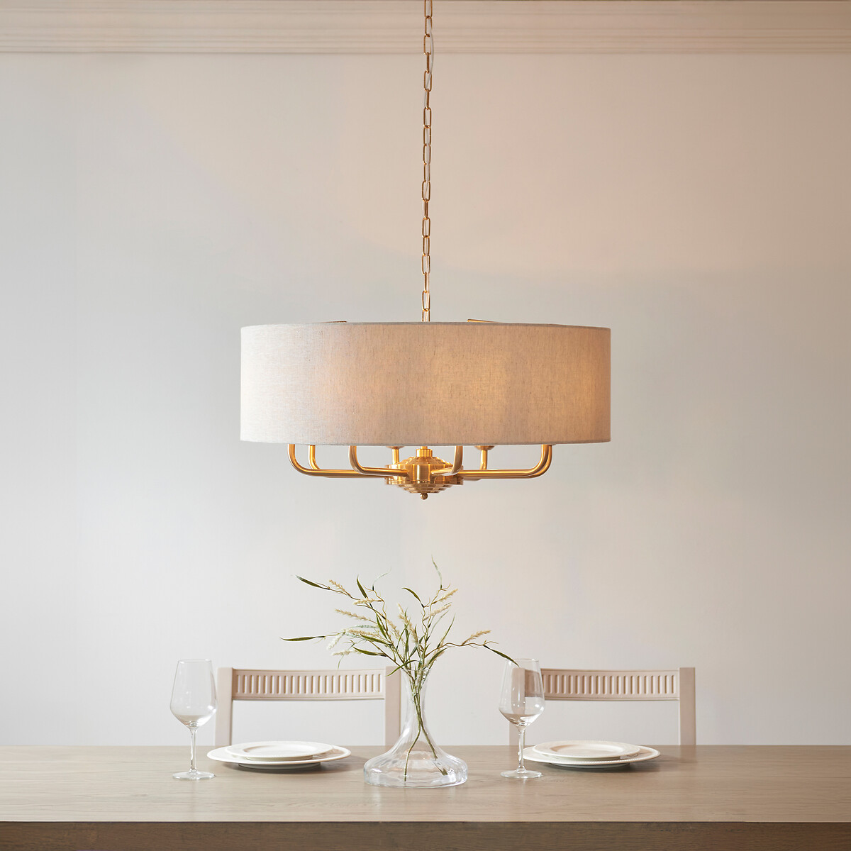 Harrington 8-Light Pendant in Vintage Brass, ÉDITÉ