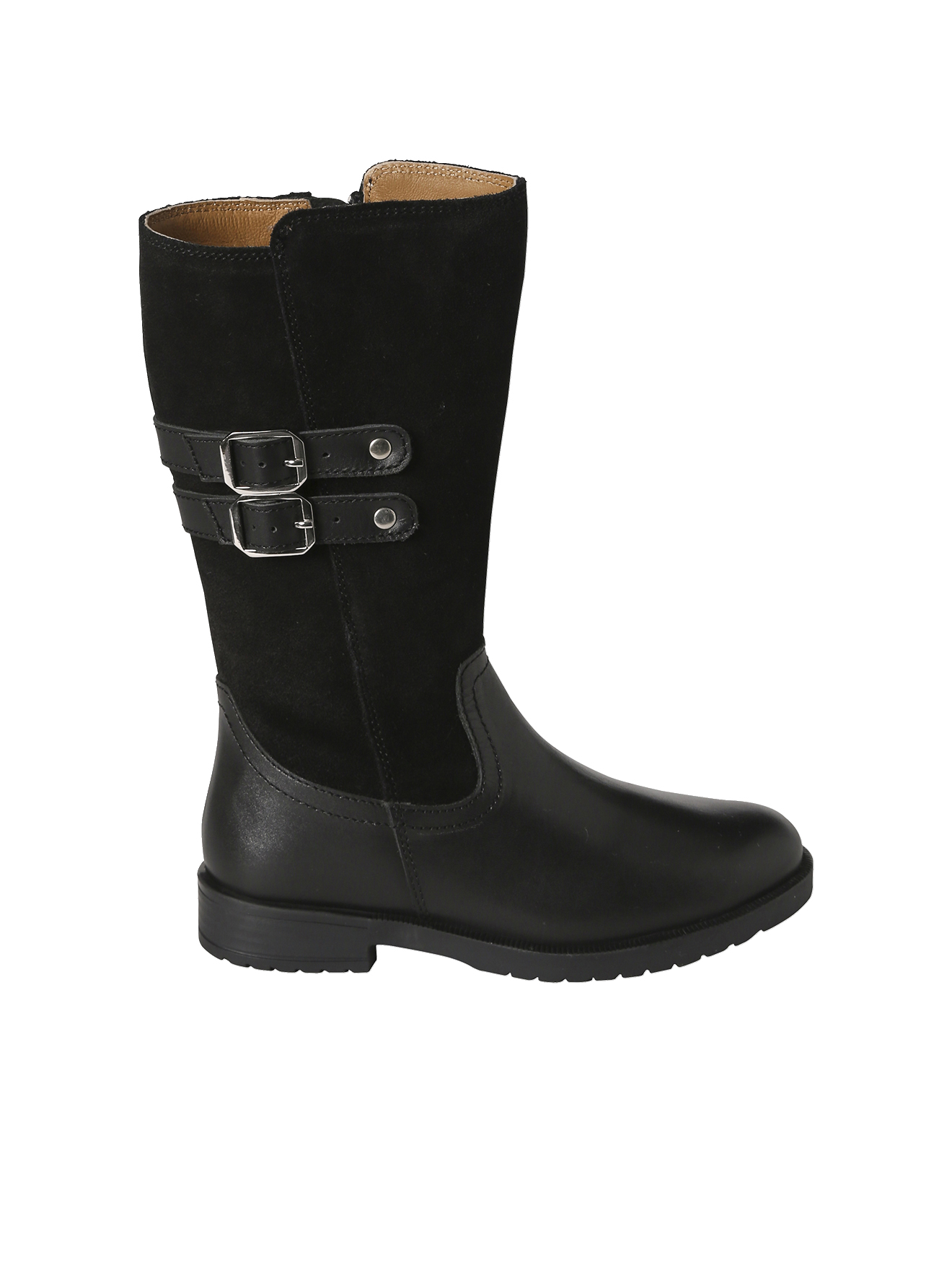 Bottes cavalières zippées cuir, VERTBAUDET