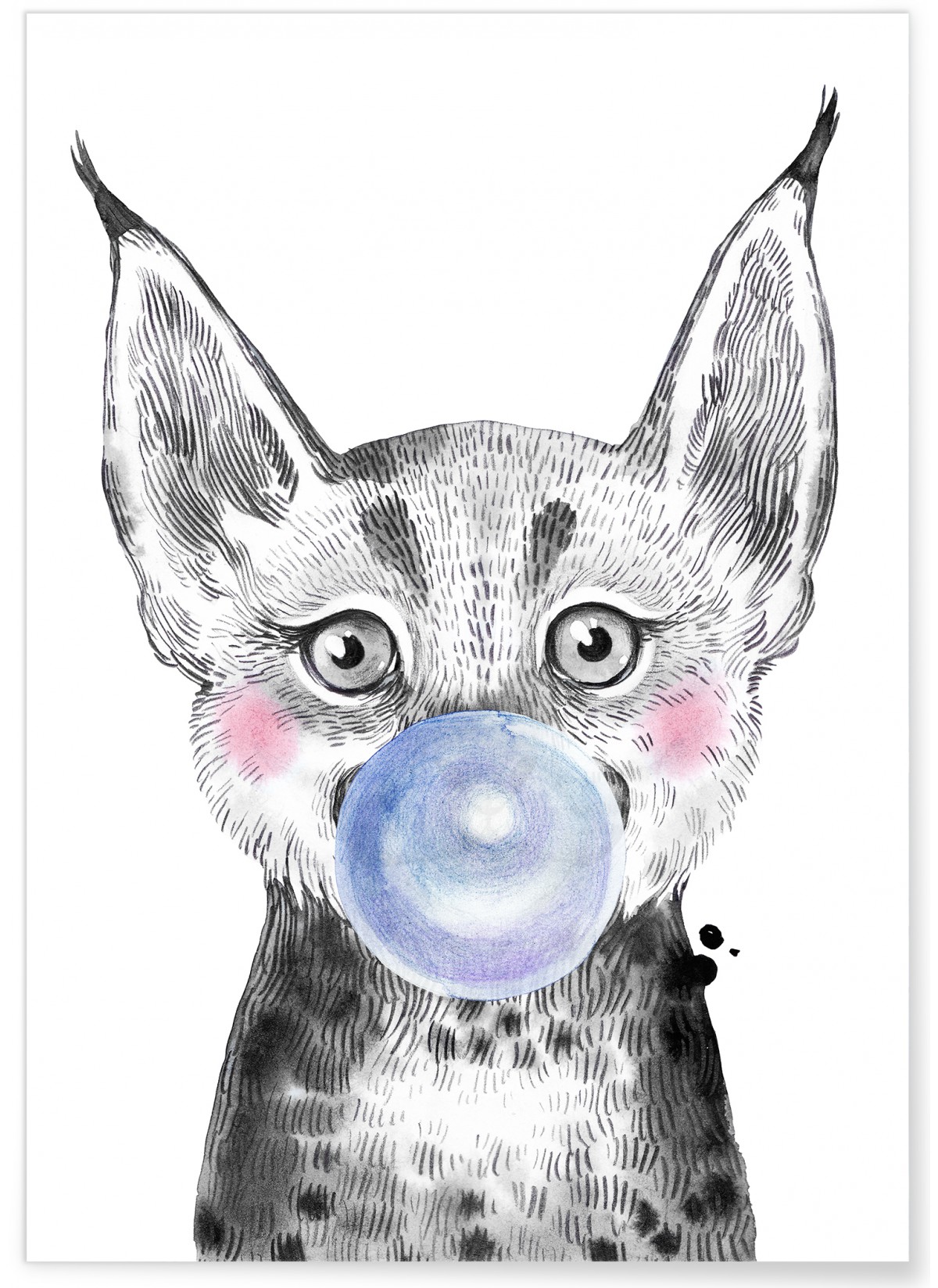 Affiche Bulle de Lynx Bleue, L'AFFICHERIE