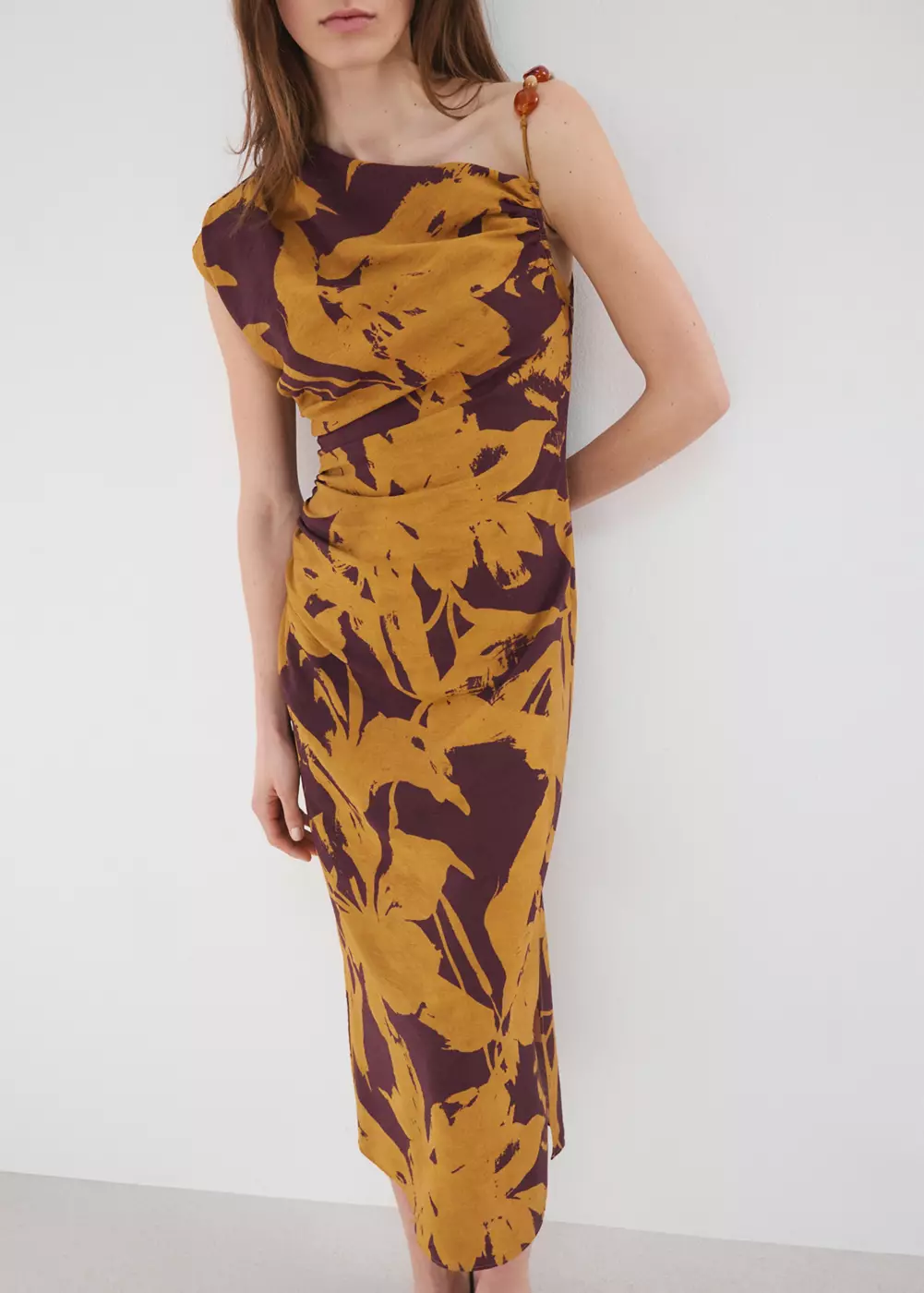 Robe asymétrique imprimée, MANGO