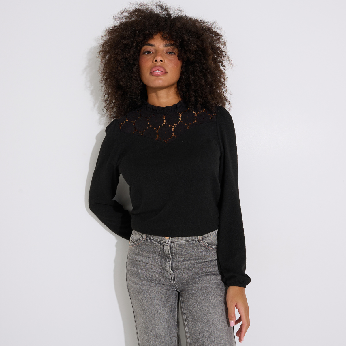 T-shirt col victorien, GRAIN DE MALICE