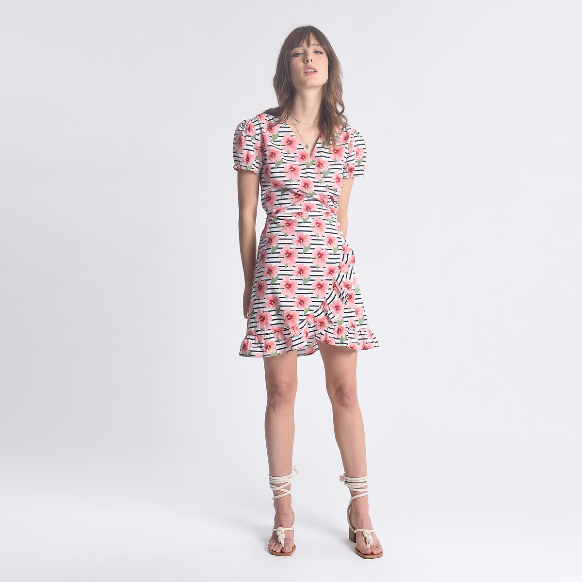 Abito cache-cœur fantasia fantasia rosso Molly Bracken | La Redoute
