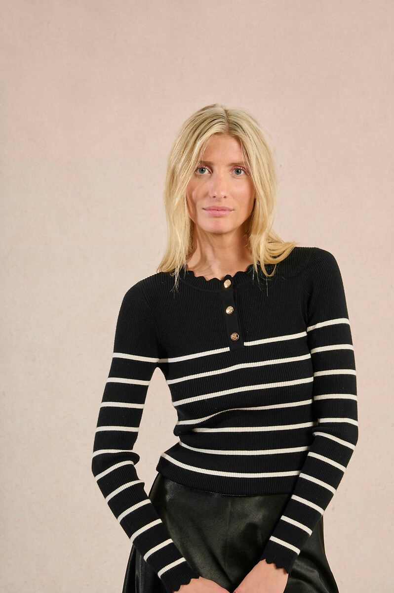 Fitted Striped Jumper, MOLLY BRACKEN