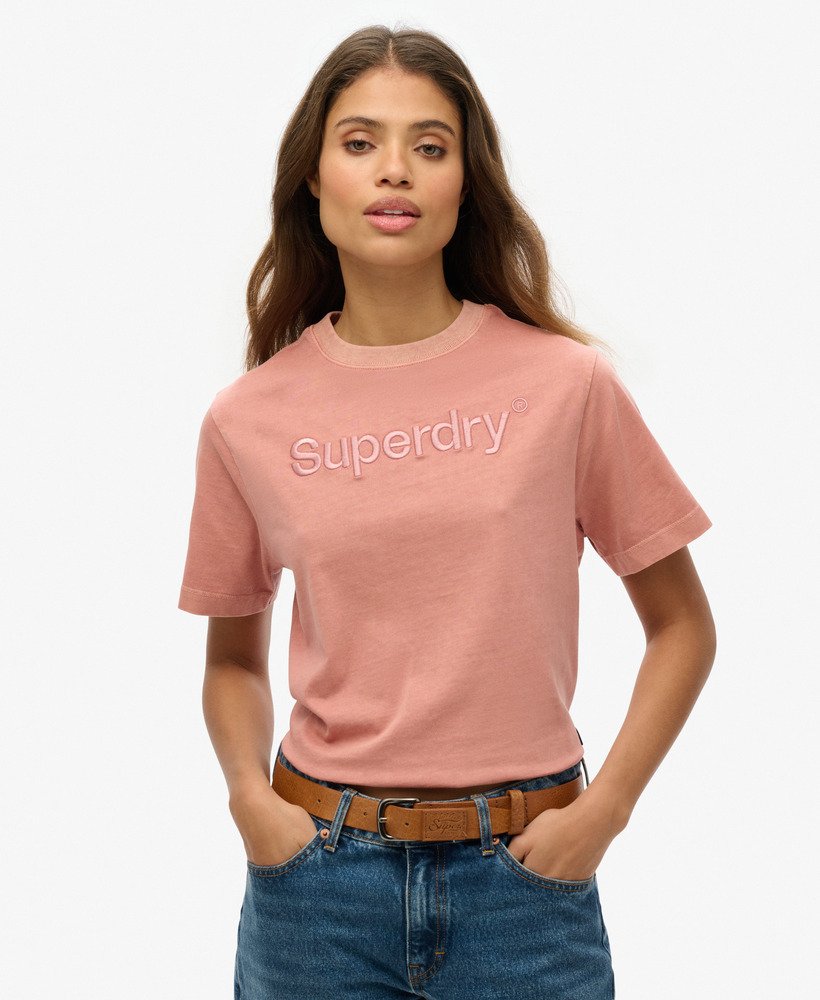 T-shirt droit ample brodé Core Logo, SUPERDRY