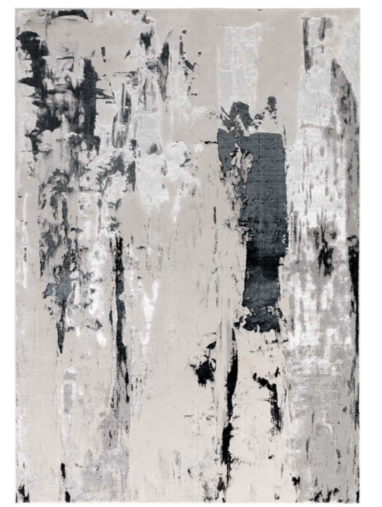 Tapis gris moderne salon et chambre ICEBERG, NOVATREND