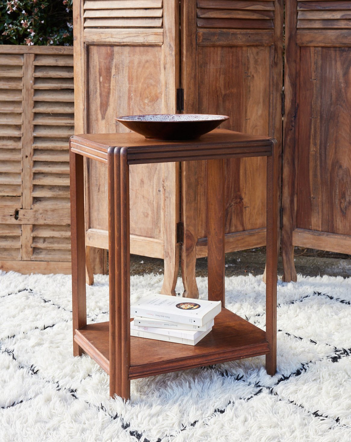 Table d'appoint art déco en bois Hanna N°1563 - Bon état, DEBONGOUT