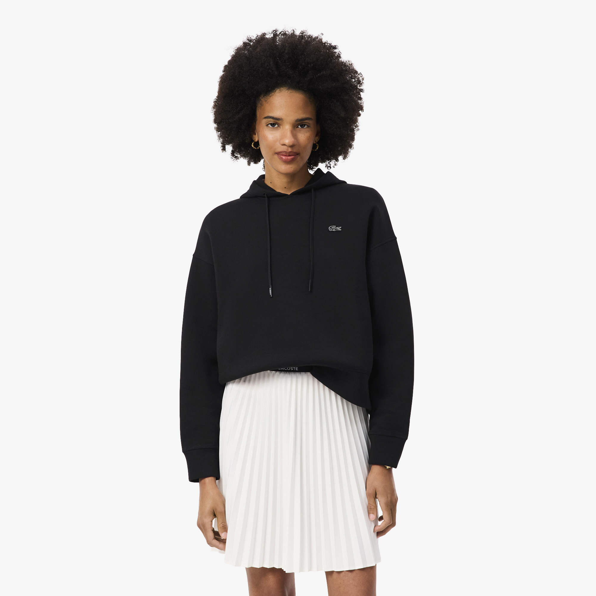 Sweatshirt oversize à capuche ajustable, LACOSTE