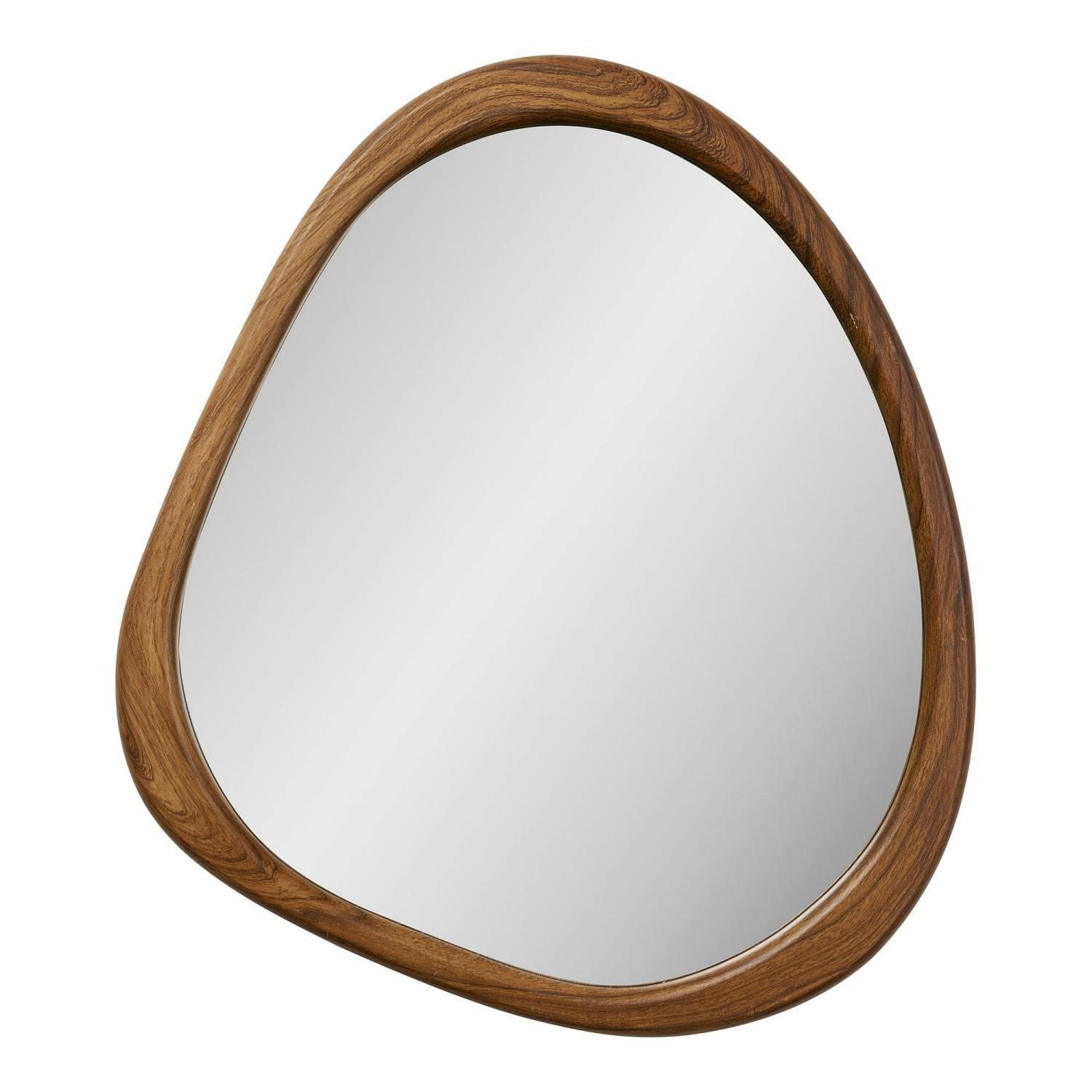 Miroir design organique avec cadre effet bois foncé 48 cm BRIG, PIER IMPORT