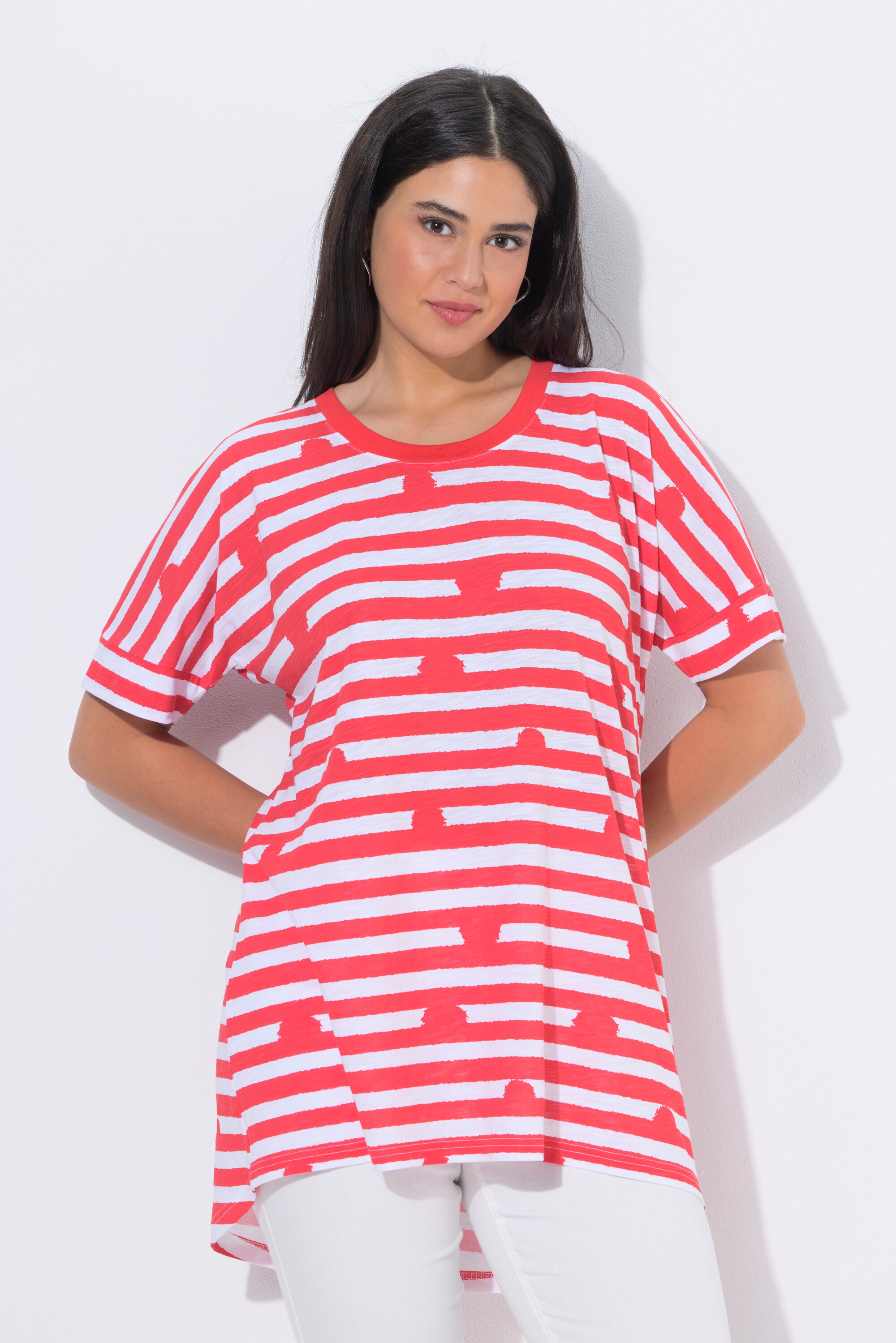 T-shirt oversize pois/rayures, ULLA POPKEN