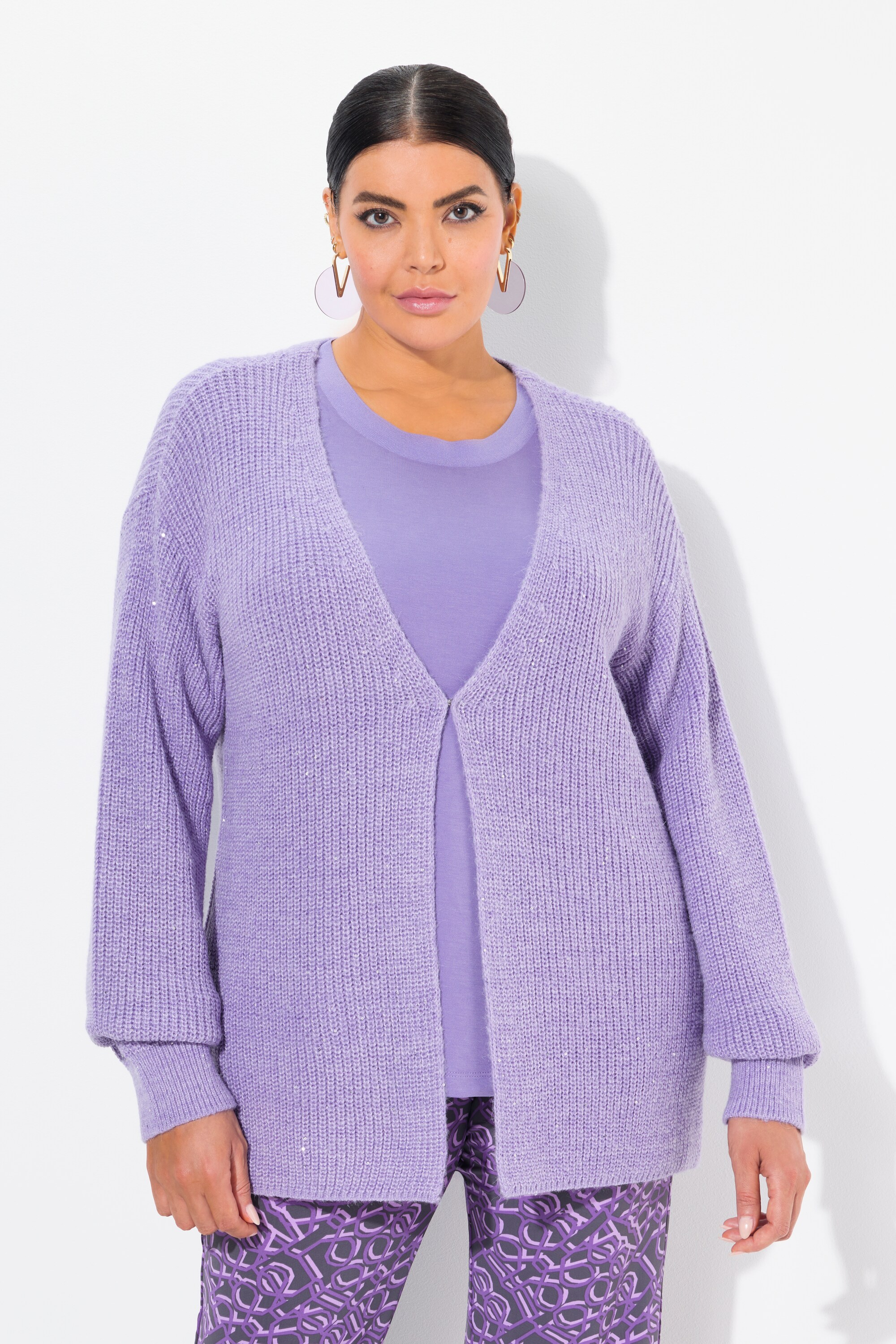 Cardigan oversize en maille côtelée, ULLA POPKEN
