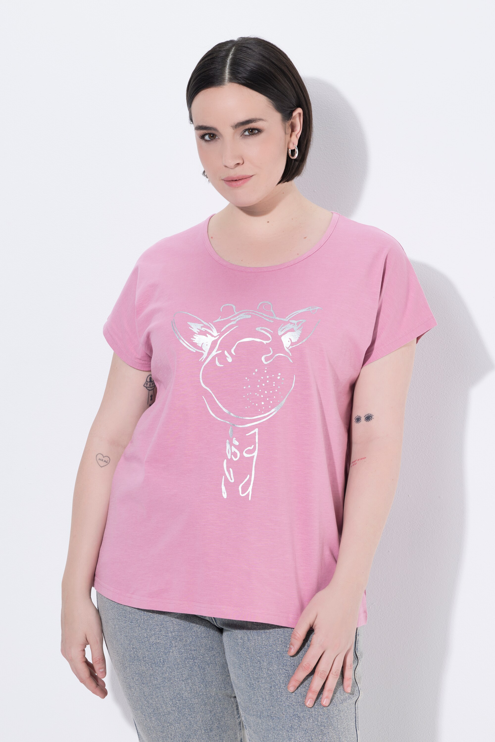T-shirt oversize à imprimé animal métallisé, ULLA POPKEN