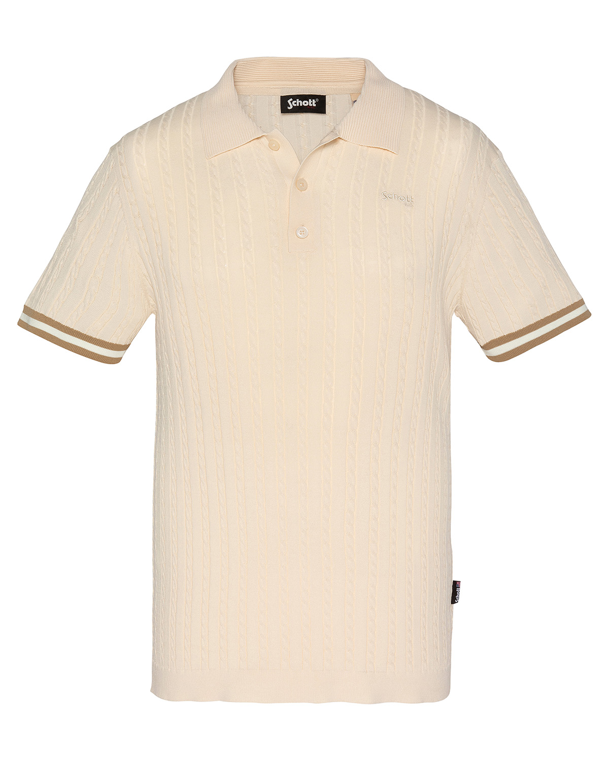 Polo rétro maille fine torsadée, SCHOTT