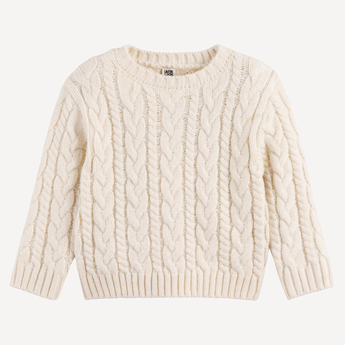 Pull col rond en grosse maille torsadée, LA REDOUTE COLLECTIONS