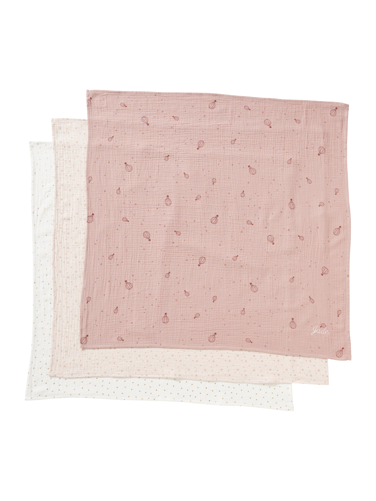 Lot de 3 langes en gaze de coton, VERTBAUDET