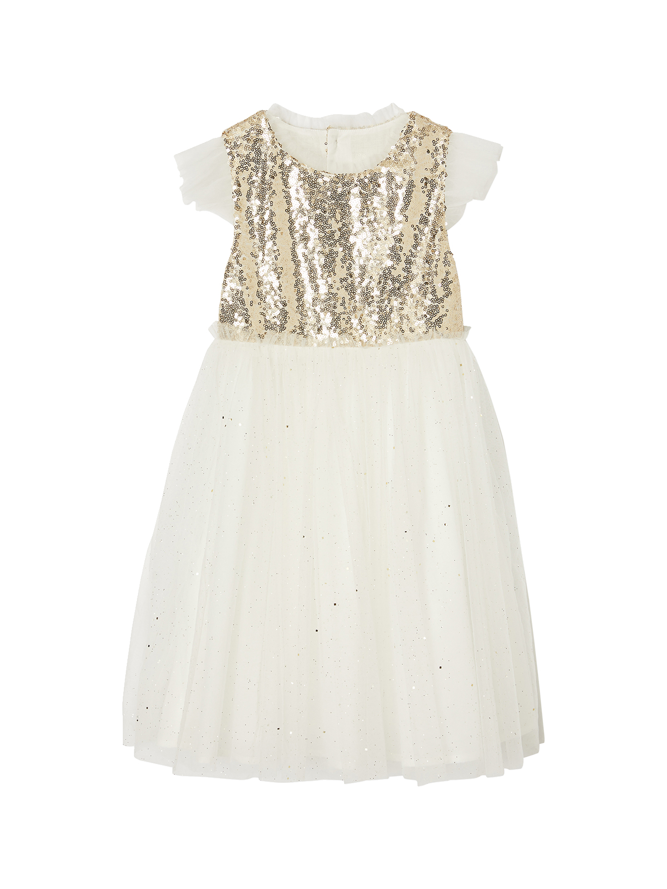 Robe cérémonie en sequins et tulle pailleté, VERTBAUDET