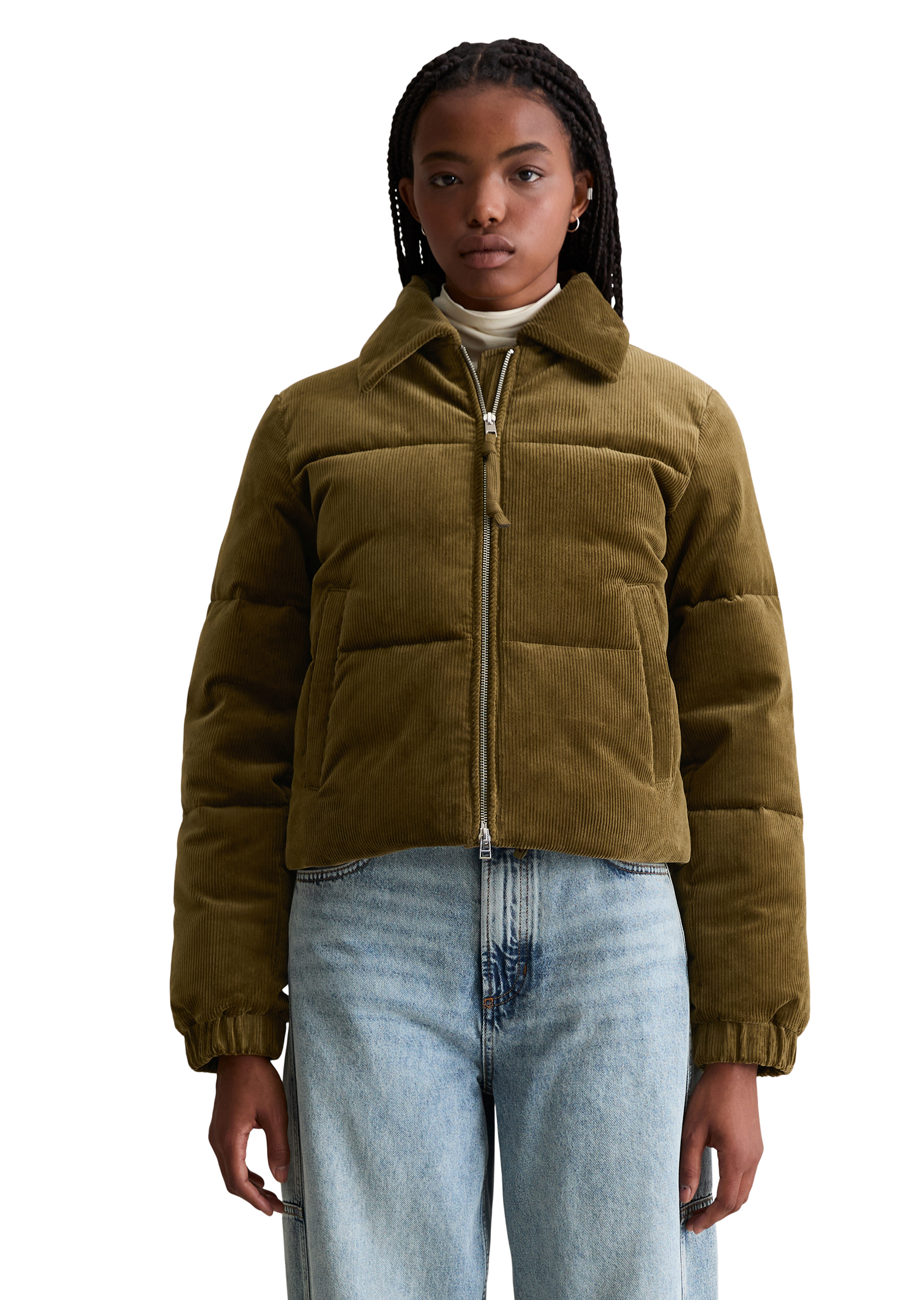 Veste de velours côtelé regular cropped avec rembourrage doux, MARC O’POLO DENIM