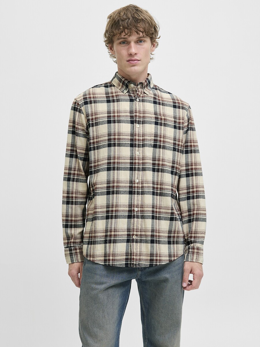 Chemise à carreaux en flanelle, JACK & JONES