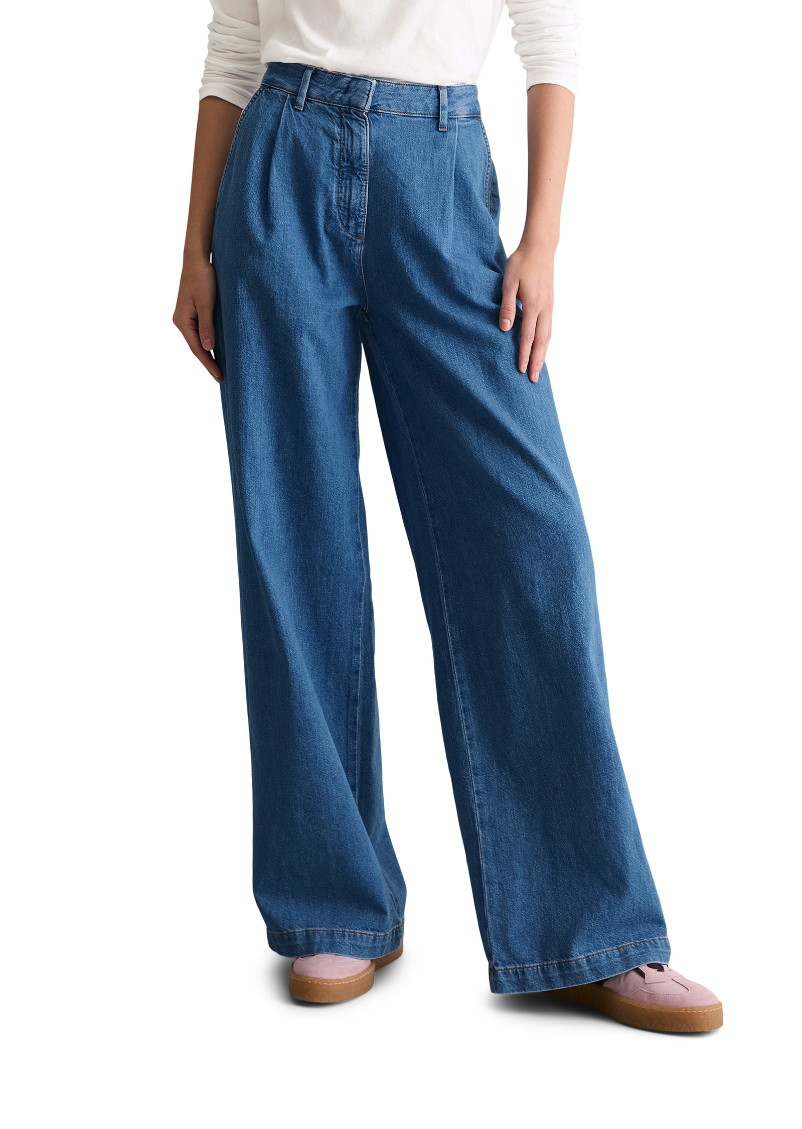 Jeans modèle Tomma large avec des fibres de feuilles d'ananas, MARC O’POLO DENIM