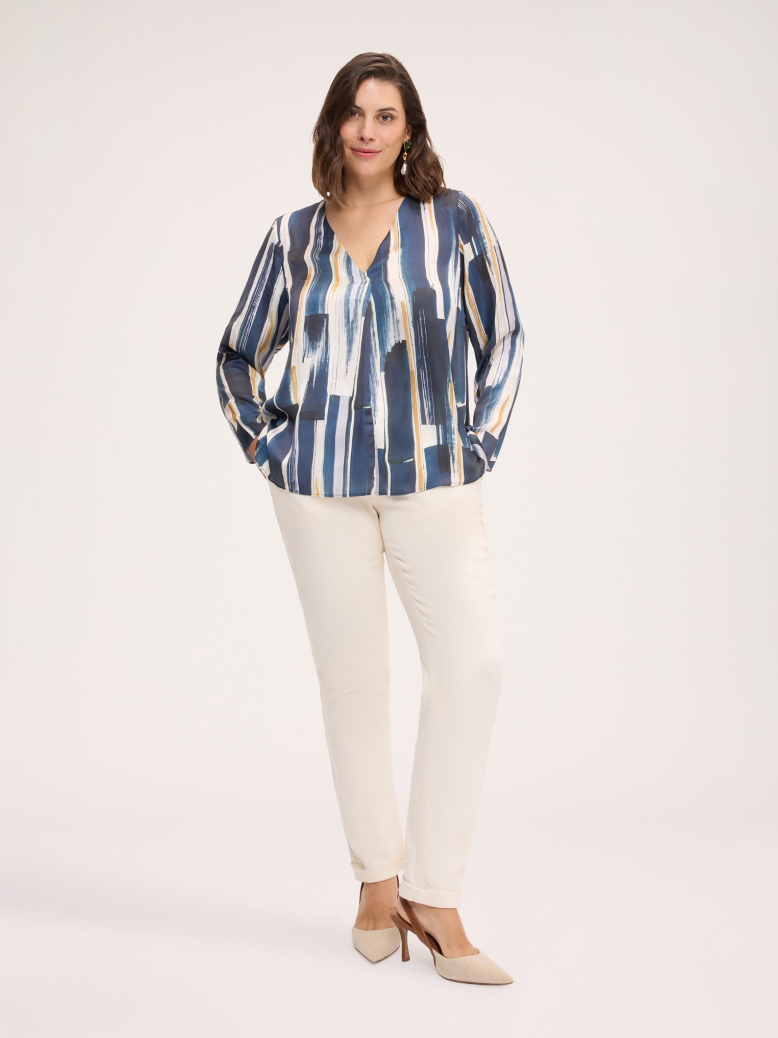 chinos en coton stretch, FIORELLA RUBINO