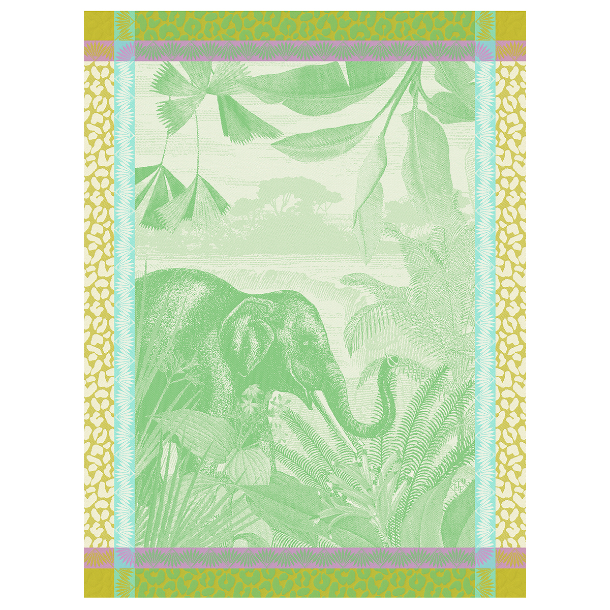 Torchon en Coton, SINHARÂJA, LE JACQUARD FRANCAIS