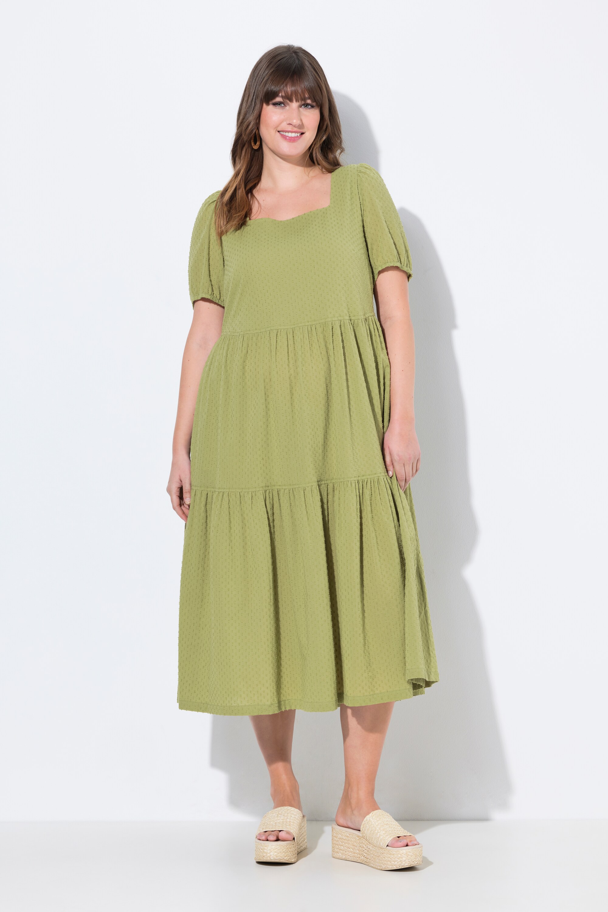 Robe maxi, encolure carrée, ULLA POPKEN