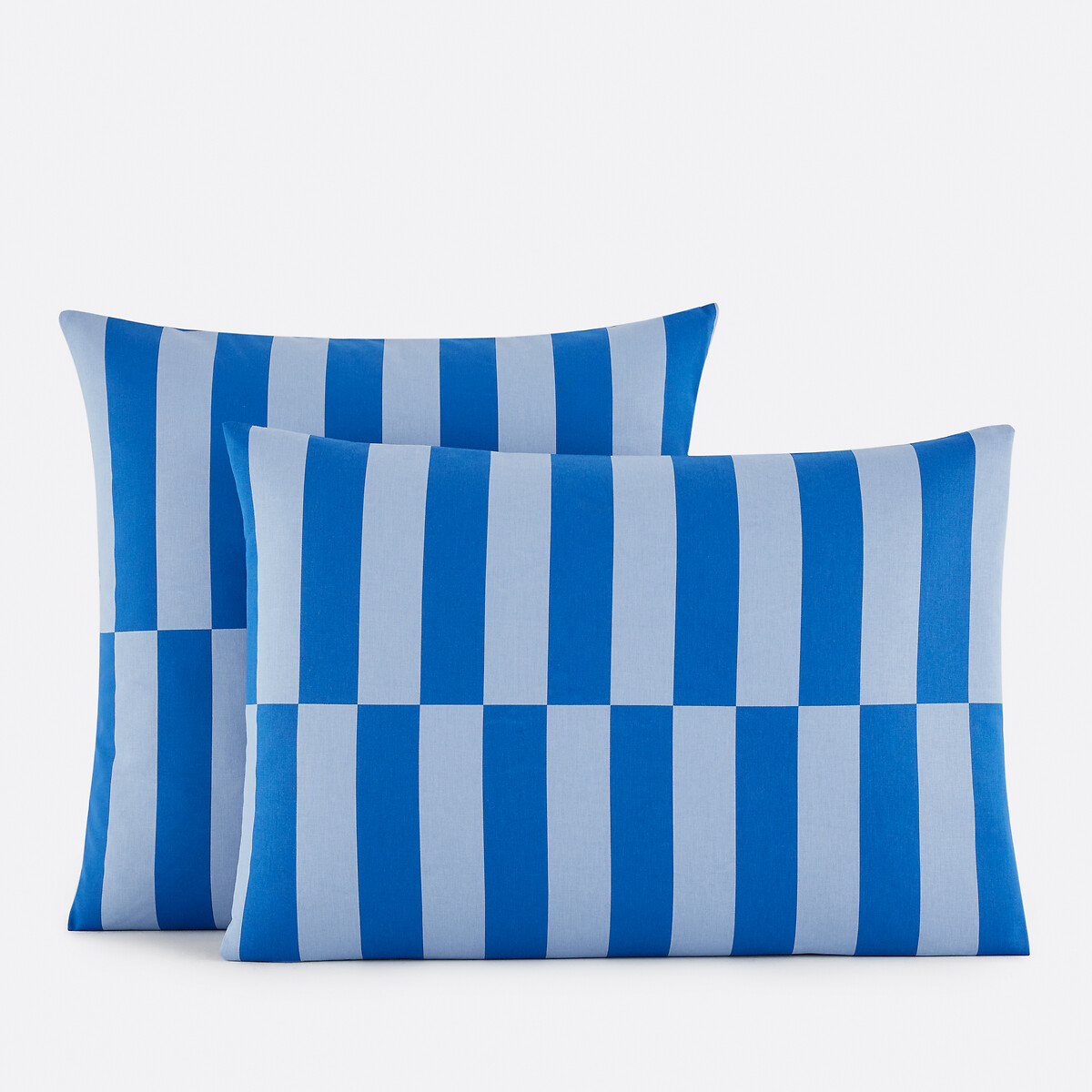 LA REDOUTE INTERIEURS Kussensloop 50% gerecycled katoen, Tabaka bleu
