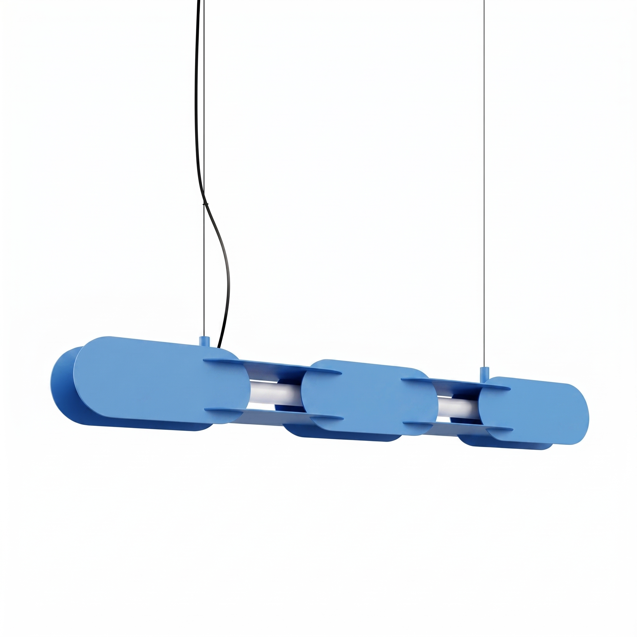 Suspension Acier Bleu LED 1 Chain, EDEN