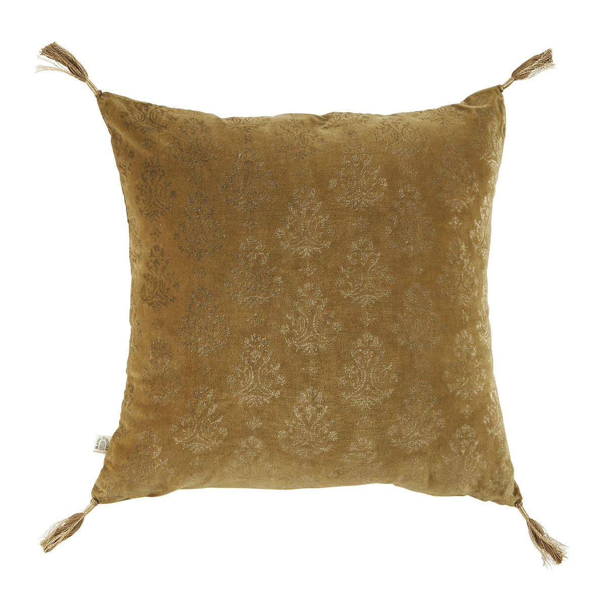 Housse de coussin 50x50 velours, BLANC D’IVOIRE