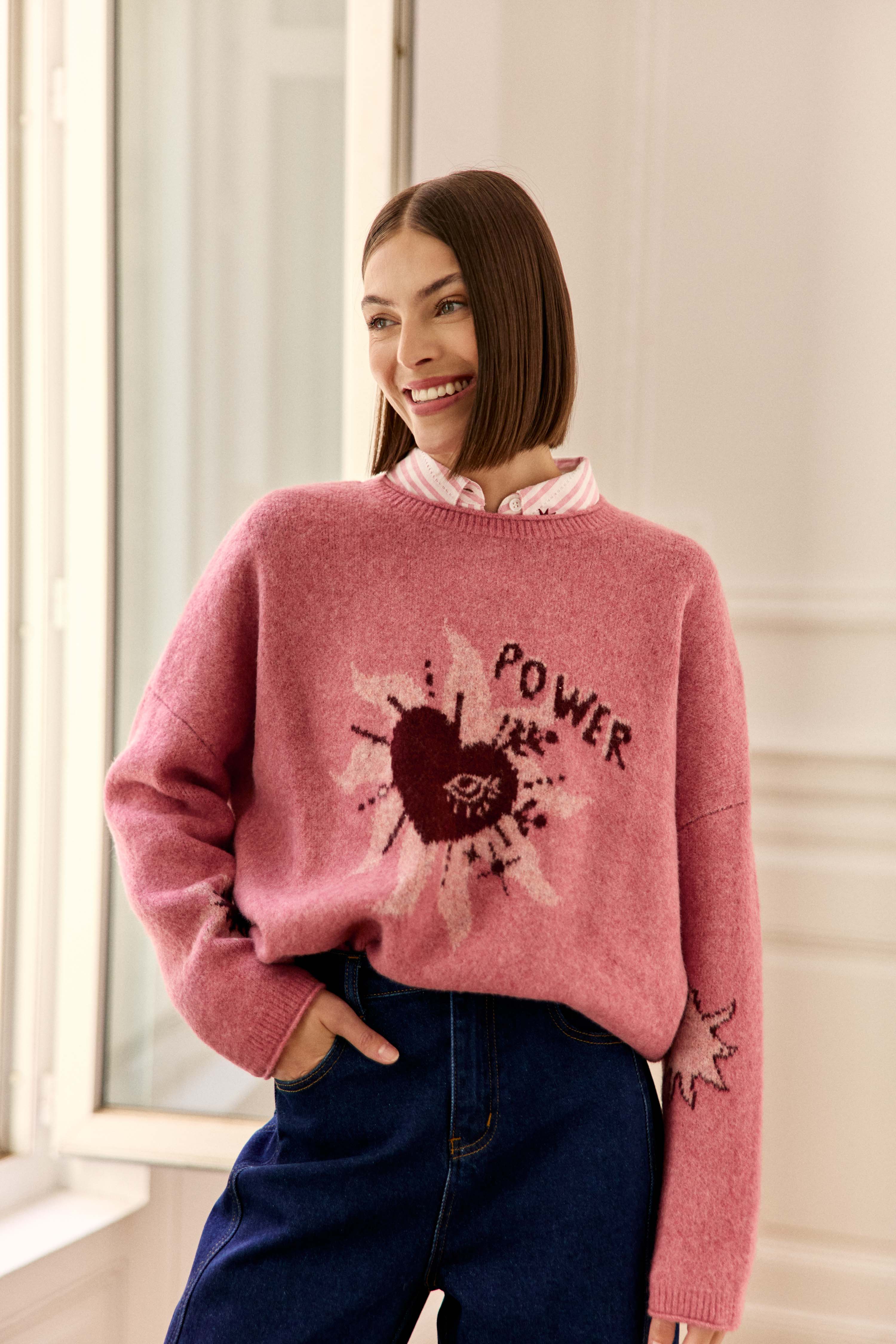 PULL imprimé graphique MOKY, LA PETITE ETOILE