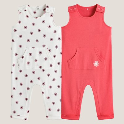 Pack of 2 Sleeveless Rompers in Organic Cotton LA REDOUTE COLLECTIONS