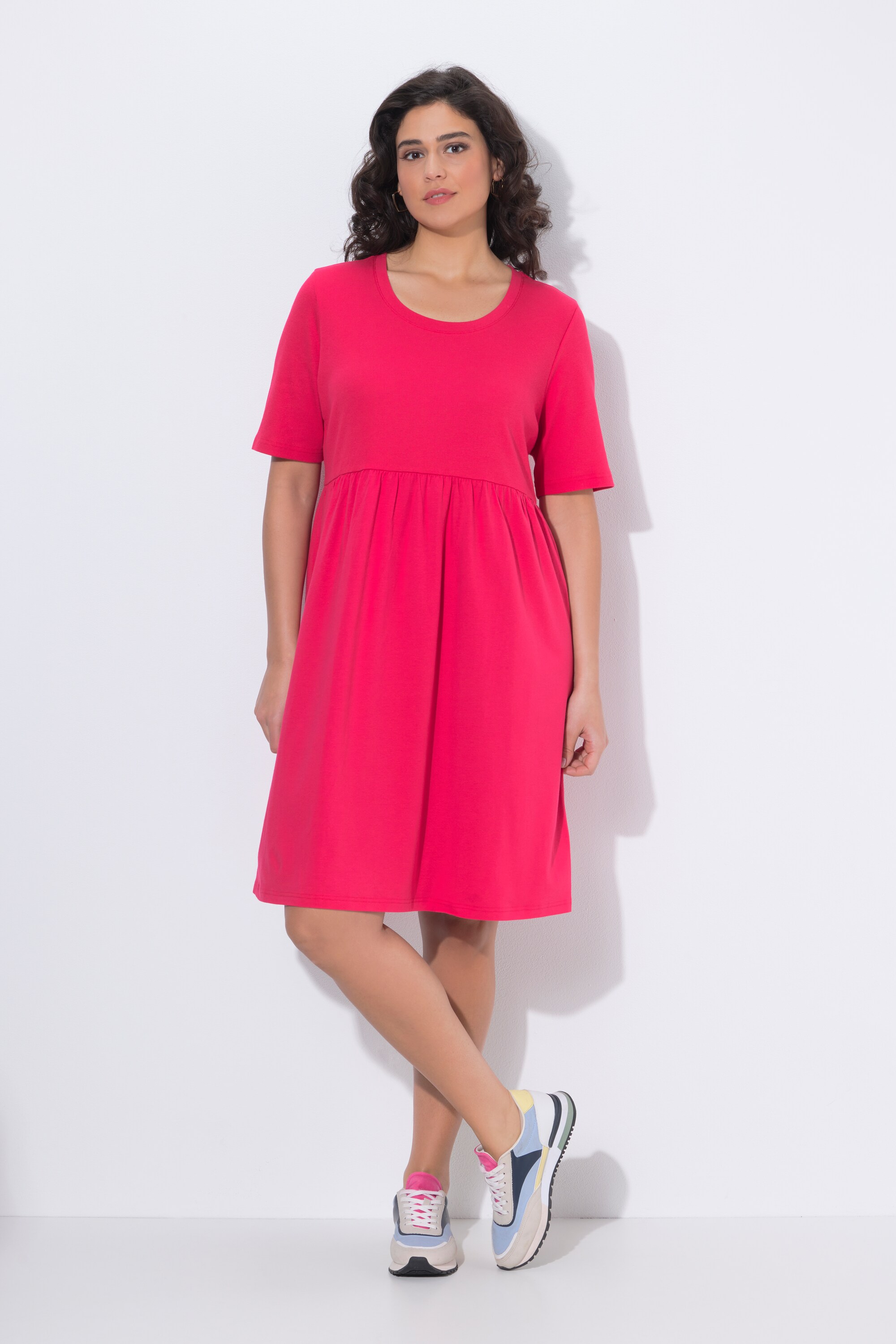 Robe midi en jersey côtelé, ULLA POPKEN