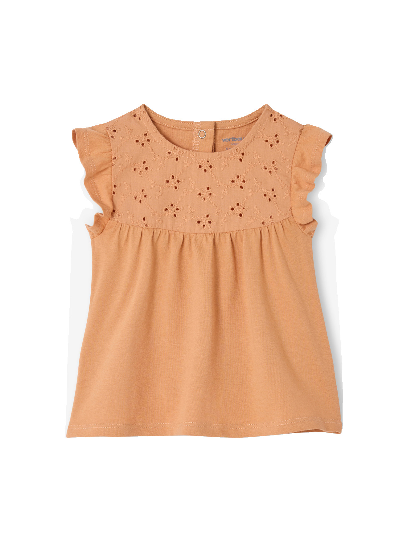 T-shirt manches courtes bébé brodé, VERTBAUDET