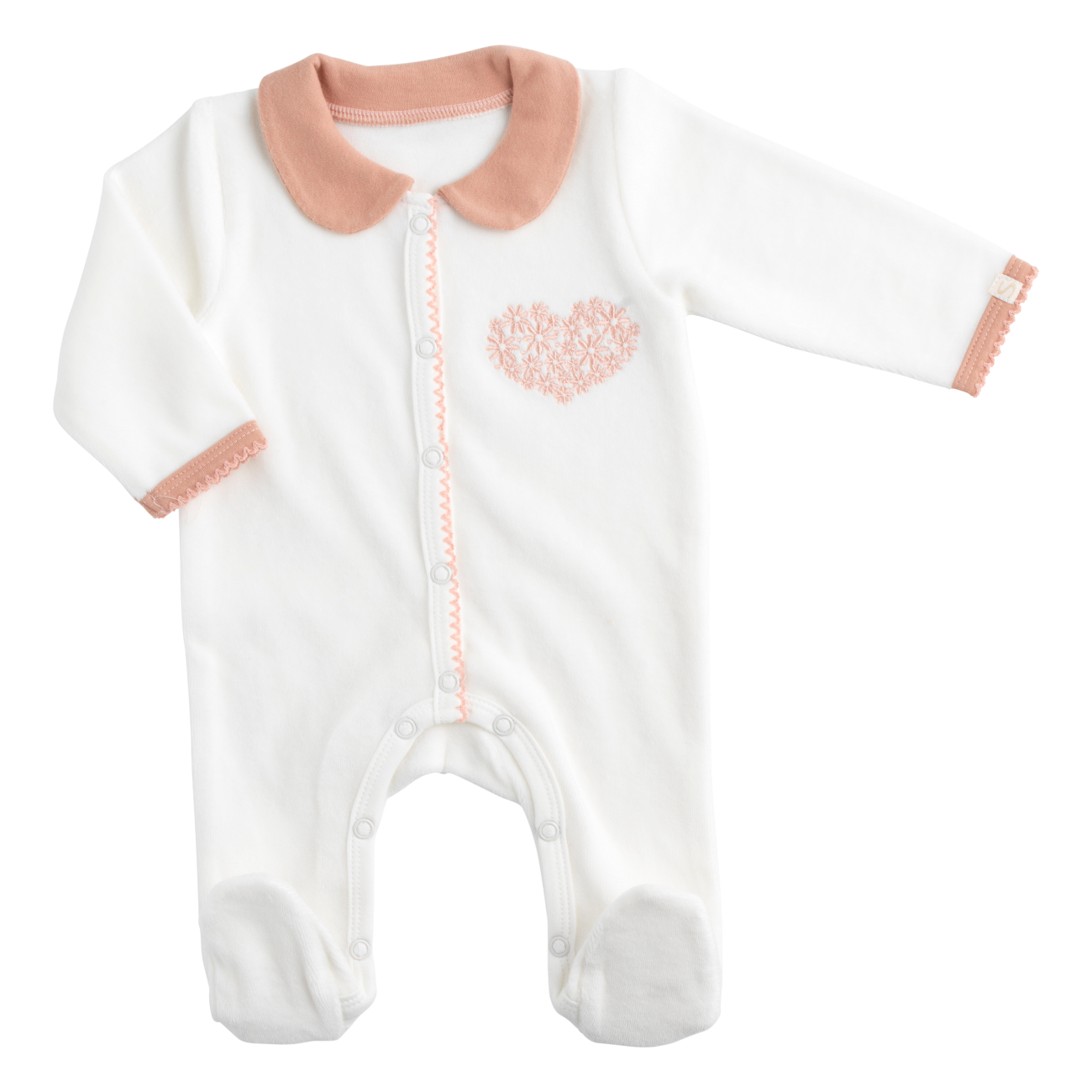 Pyjama bébé avec col en velours, SAUTHON