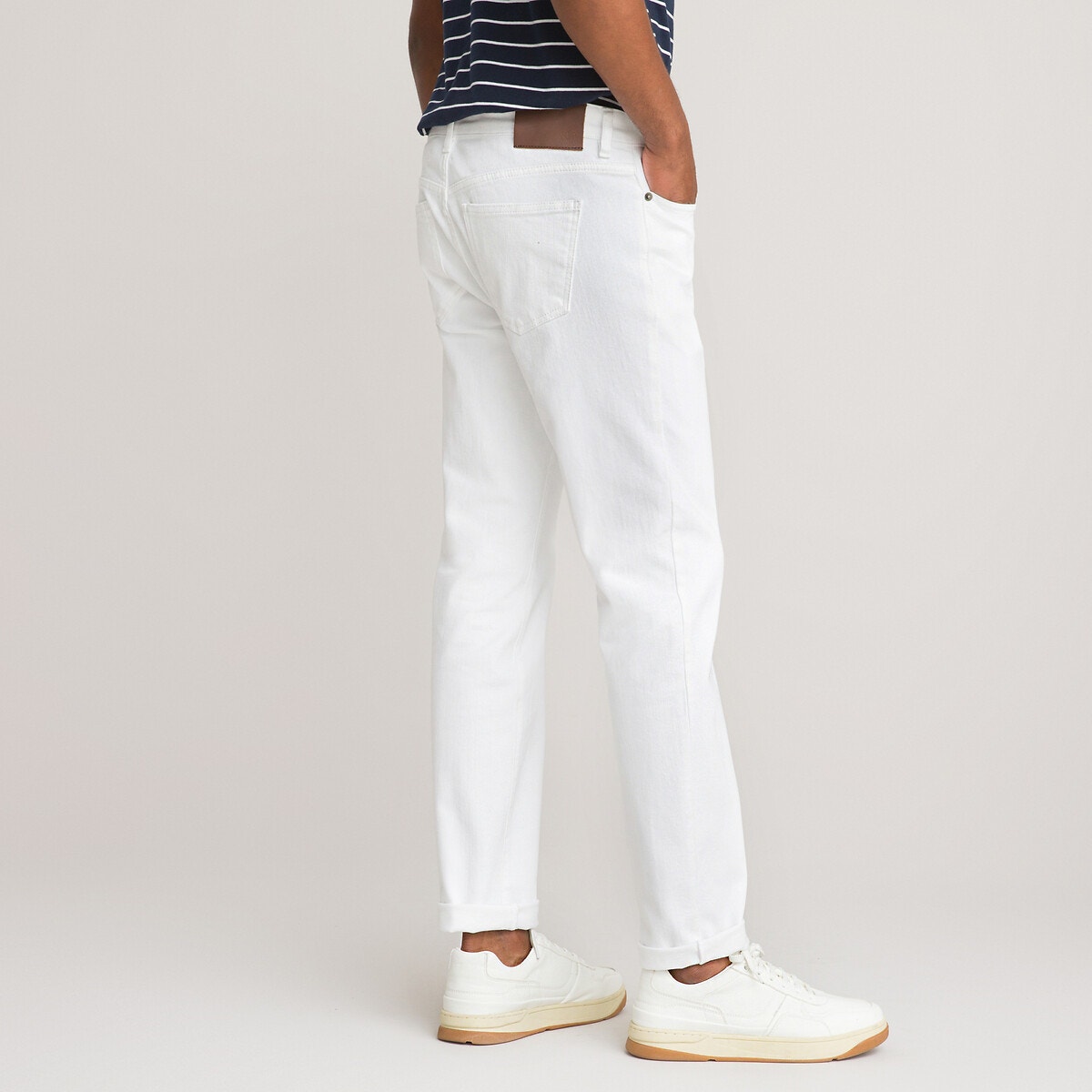 Jean blanc 2024 slim homme