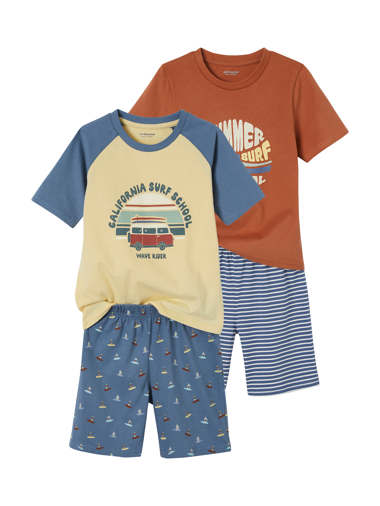 Lot de 2 pyjashorts "Summer Surf", VERTBAUDET