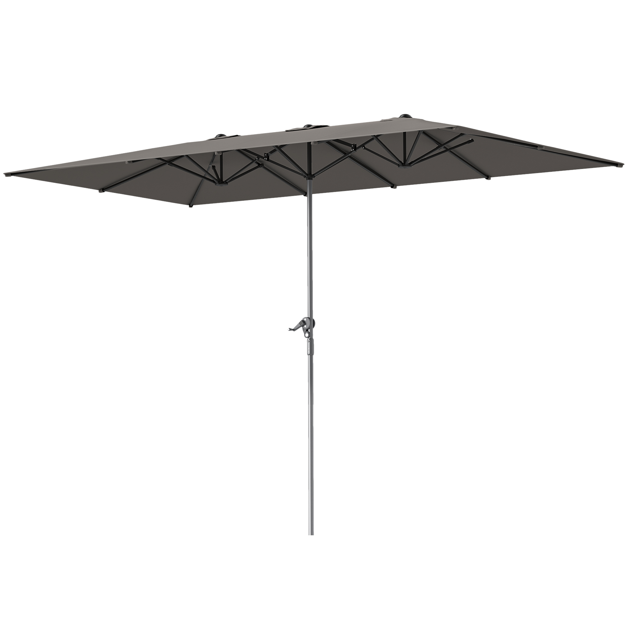 Parapluie double face Polyester Gris foncé, OUTSUNNY