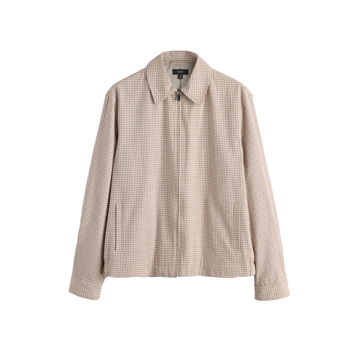 Veste zippée à motif vichy texturé, NEXT